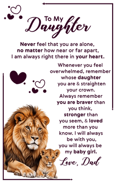 To My Daughter Your Crown – Leather Journal